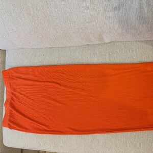Micas Orange midi skirt